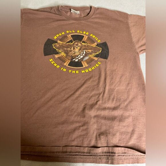 Vintage Star Wars Shirt  00s Y2K When All Else Fails Send In The Wookie Tee - Picture 6 of 15